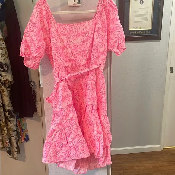 Lilly Pulitzer Pink Floral Midi Dress - Picture 3 of 4